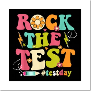 Rock The Test Testing Day Groovy Motivational Posters and Art